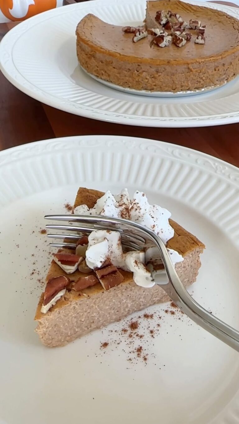 4-Ingredient Pumpkin Spice Cottage Cheese Cheesecake Recipe