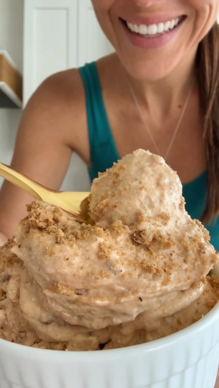 # Pumpkin Cheesecake Cottage Cheese Ice Cream: High-Protein Fall Treat (Easy Recipe!) 🎃